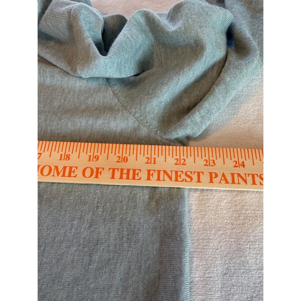 Chico's Seafoam Green Heathered Knit Tunic Top 3/4 Sleeve Boat Neck Size 3 XL - Picture 6 of 7